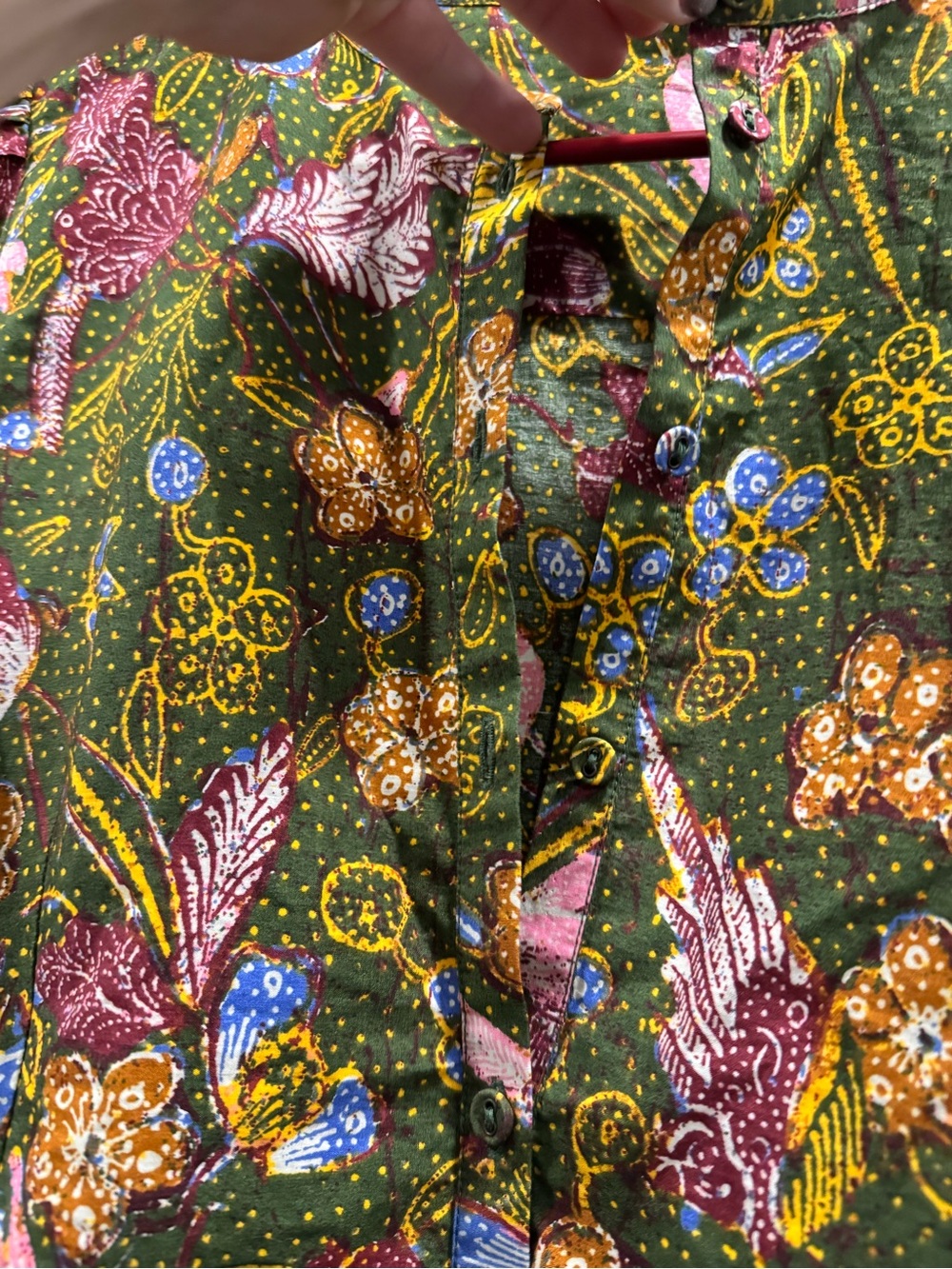 Ulla Johnson Willa Puff Sleeve Cotton Blouse in Pine Floral - Picture 6 of 9